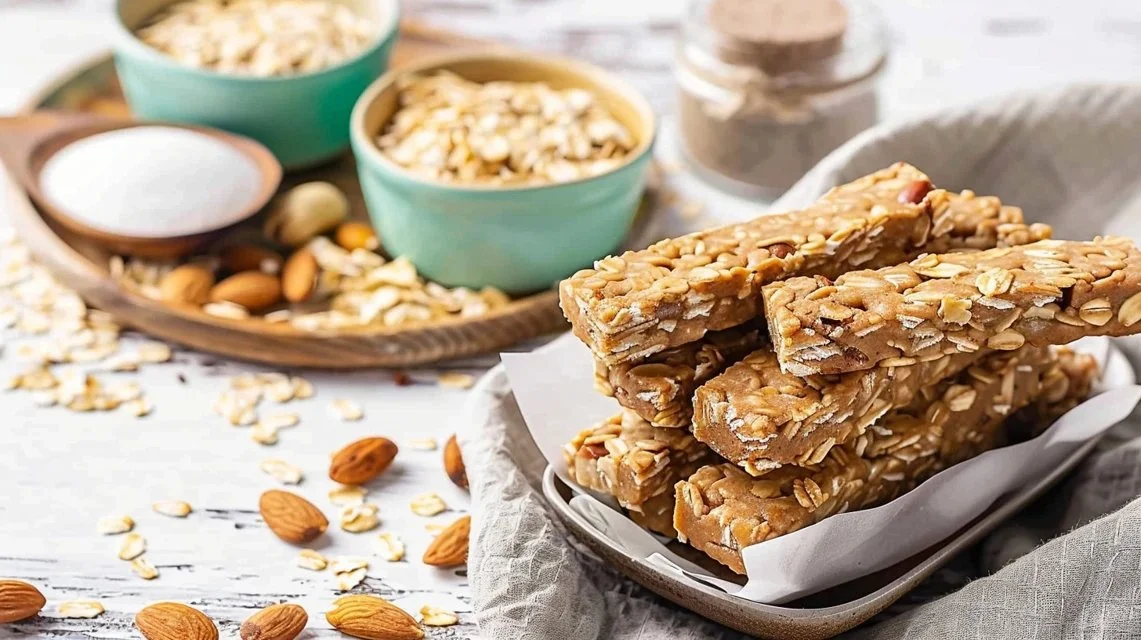 Healthy Peanut Butter Oatmeal Protein Bars Low Sugar
