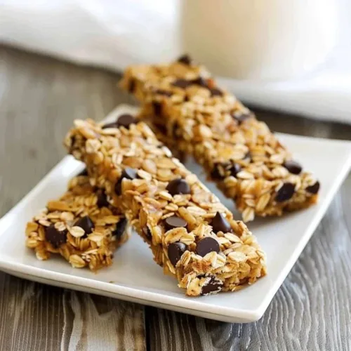 Chewy gluten free granola bars fresh out of the oven.