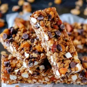 Chewy homemade granola bars made with oats and nuts
