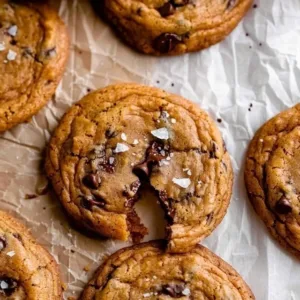 Chewy pumpkin chocolate chip cookies fresh out of the oven