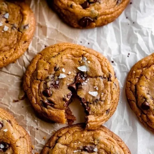 Chewy pumpkin chocolate chip cookies fresh out of the oven