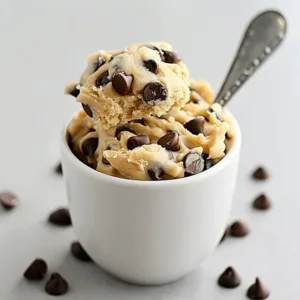Delicious chocolate chip edible cookie dough for one with variations