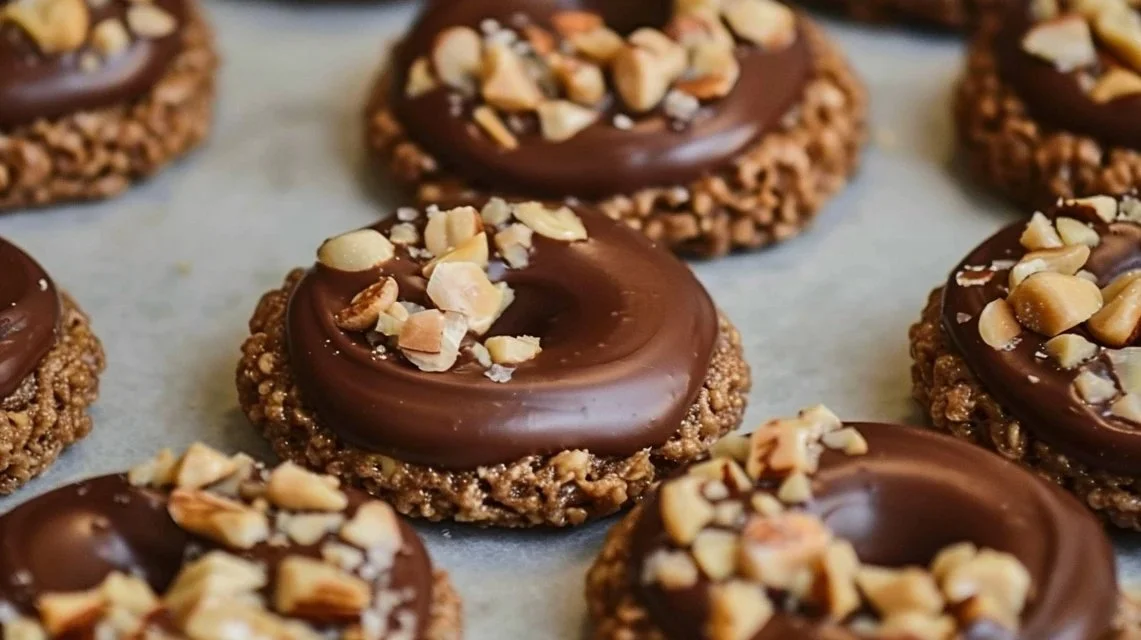 Chocolate Hazelnut Thumbprint Cookies