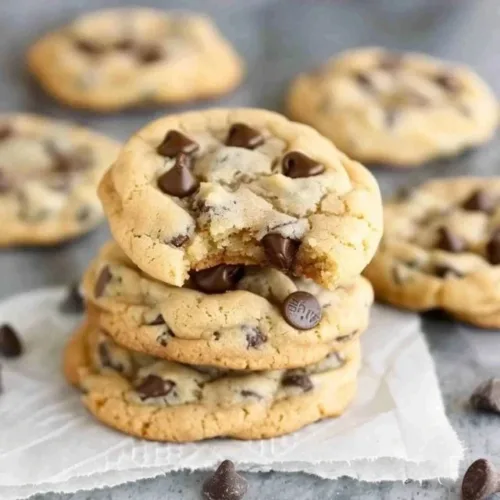 Delicious homemade Crumbl chocolate chip cookies fresh out of the oven