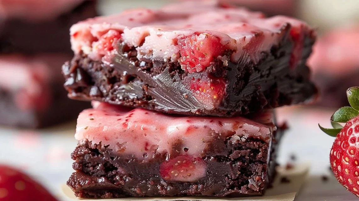 Easy Strawberry Brownies