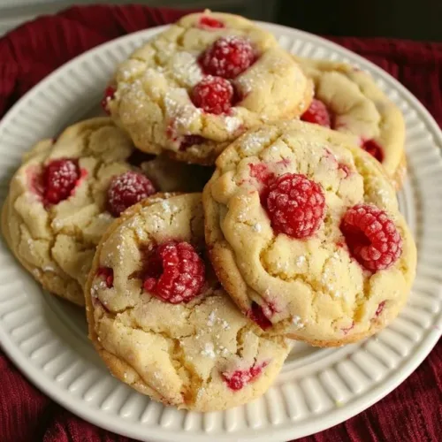 Delicious Lemon Raspberry Cookies with vibrant flavors and a soft texture.