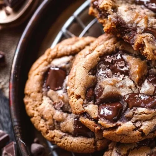 Delicious Nutella stuffed cookies with a gooey chocolate center
