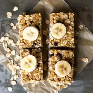 Peanut Butter Banana Granola Bars 3 Peanut Butter Banana Granola Bars recipe and healthy snack option