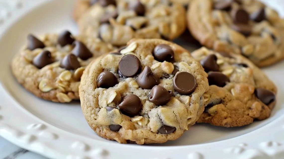 Peanut Butter Oatmeal Chocolate Chip Cookies 2 Peanut Butter Oatmeal Chocolate Chip Cookies