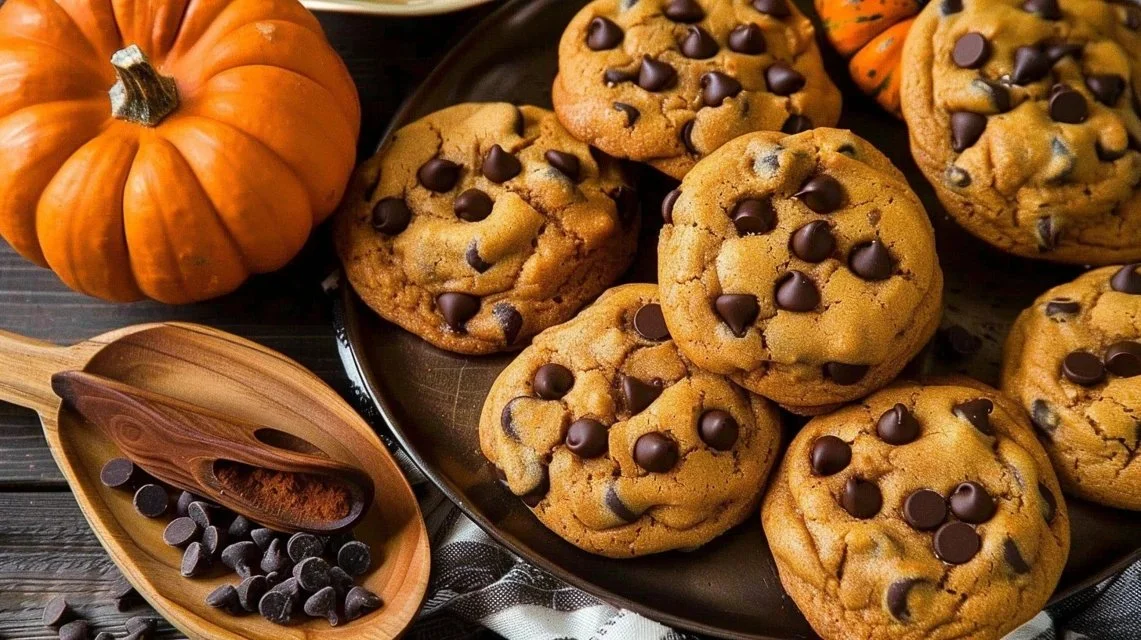 Soft Pumpkin Chocolate Chip Cookies