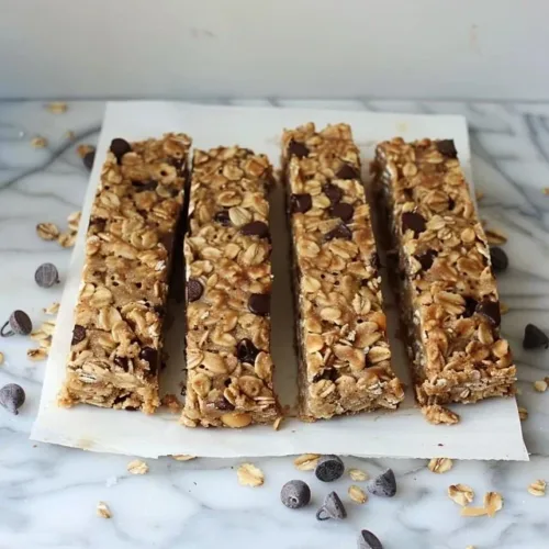 Delicious homemade sourdough granola bars with nuts and dried fruits