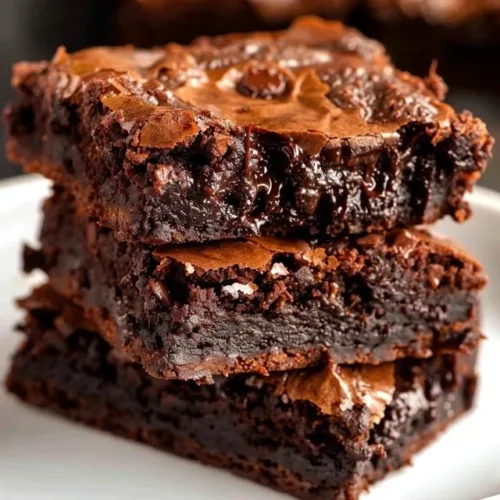 A tray of the fudgiest brownies, rich and chocolatey, ready to be served.