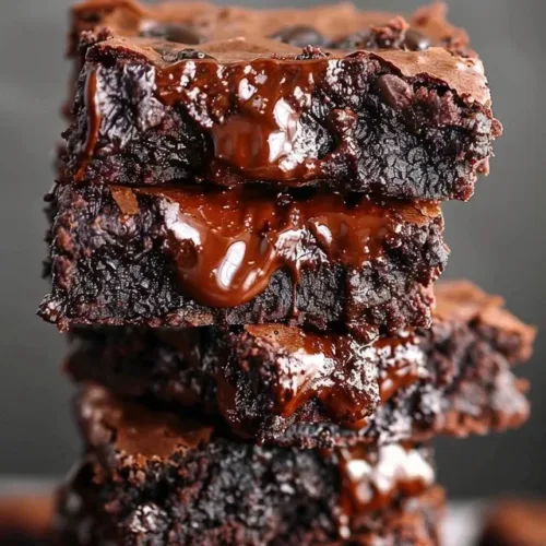 Deliciously rich and fudgy chocolate brownies on a plate