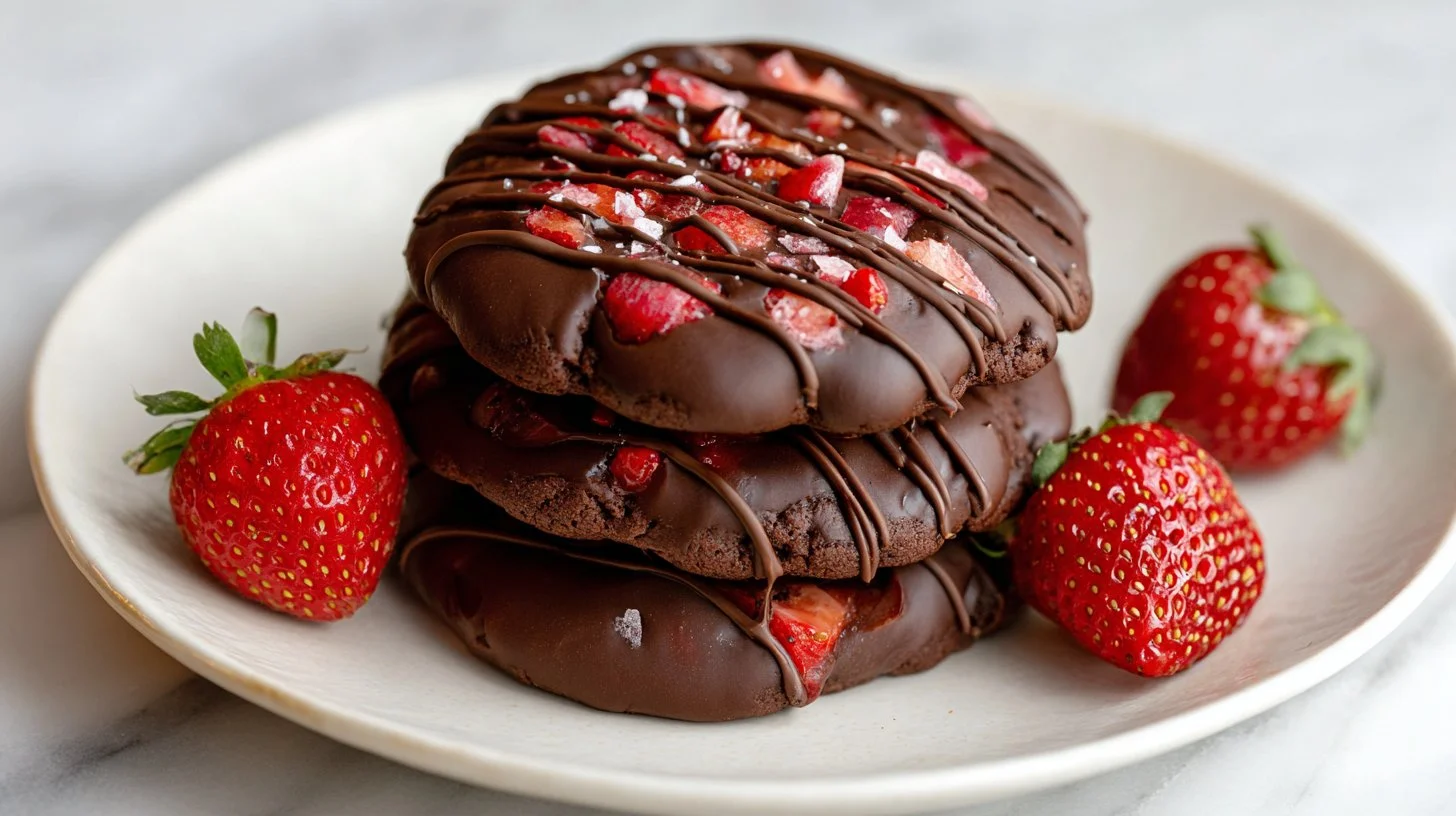 Chocolate Covered Strawberry Cookies