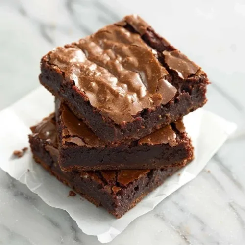 Delicious fudgy chocolate brownies on a plate