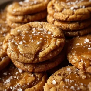 Delicious genius salted caramel dessert with rich caramel drizzle