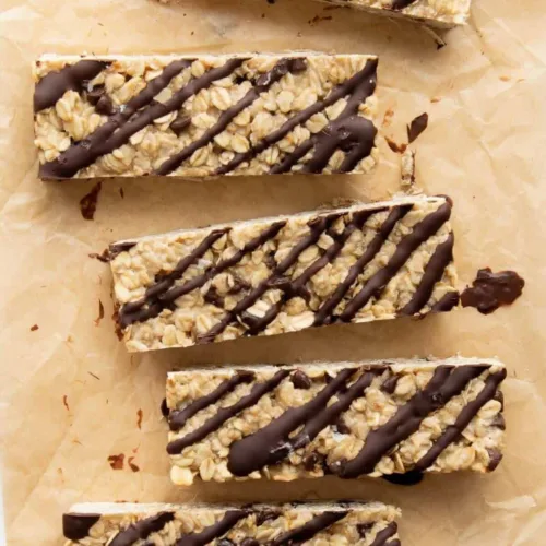 High protein oatmeal bars for a healthy snack or breakfast