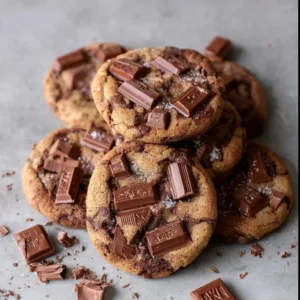 Delicious Kit Kat Cookies loaded with chocolate chunks