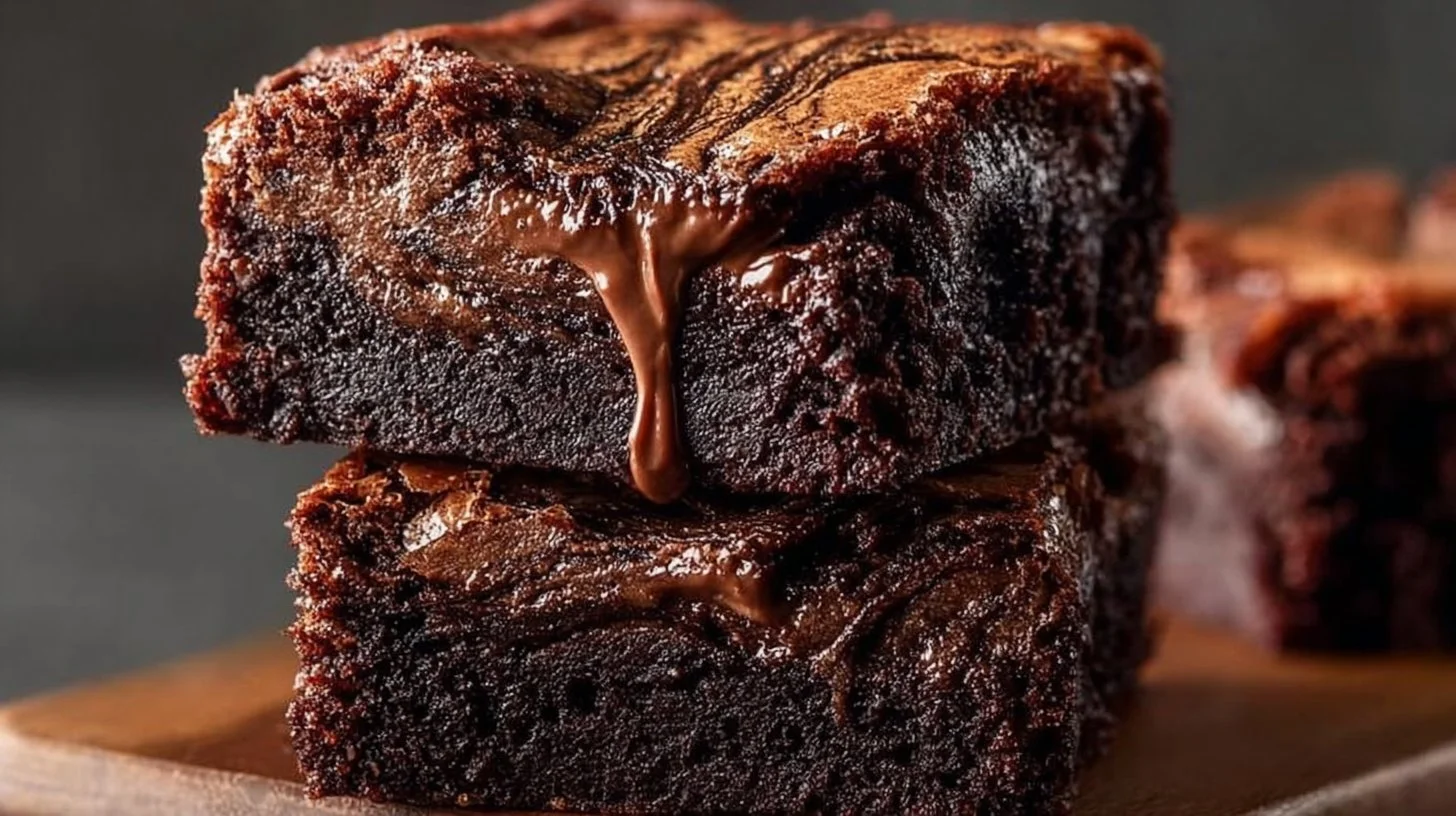Nutella Swirl Fudgy Brownies