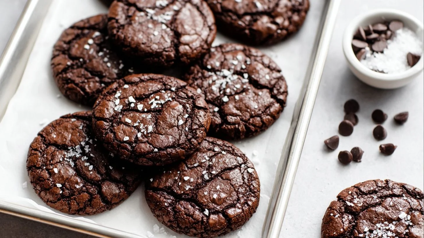 Salted Espresso Brownie Cookies