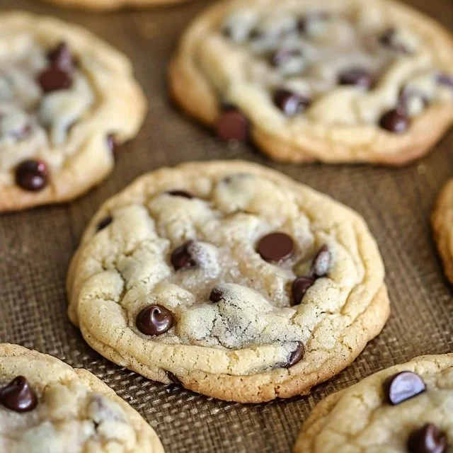 Delicious soft chewy chocolate chip cookies fresh out of the oven