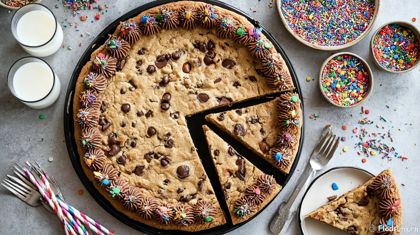 Soft Chocolate Chip Cookie Cake